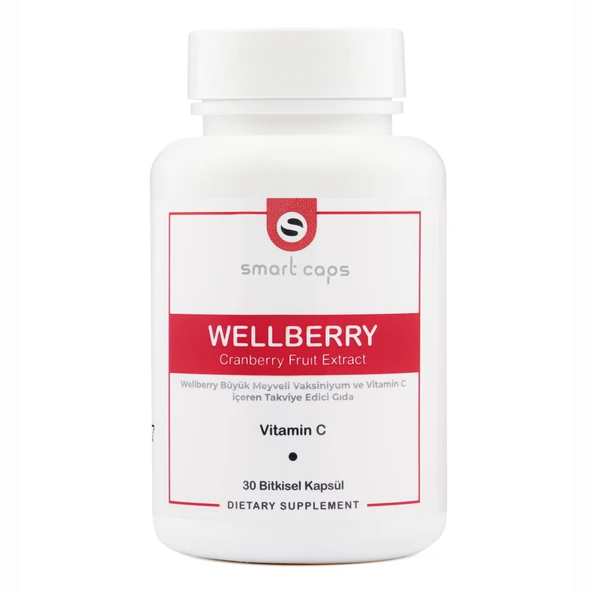 Wellberry Cranberry 30 Kapsül (Vaksiniyum Meyve Ekstresi, C vitamini) ürün görseli 1