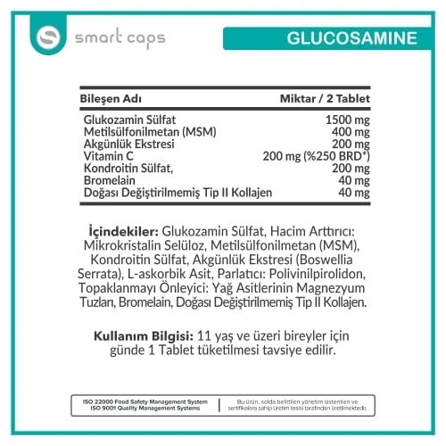 Glukozamin Tip II Kolajen 60 Tablet - Resim 3