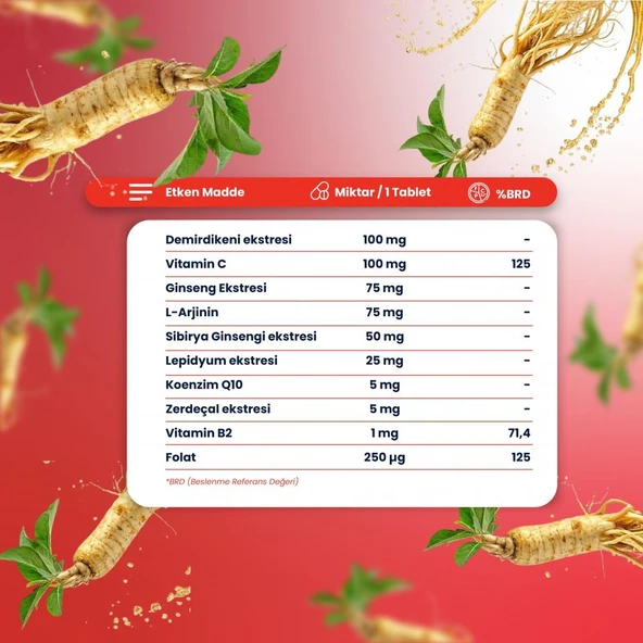 Panax Ginseng  60 Tablet - Resim 3