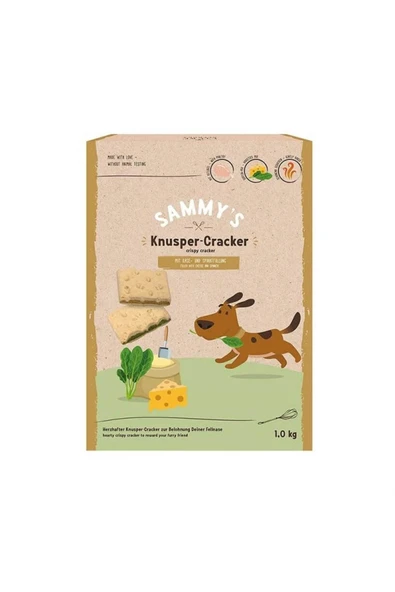 Bosch Sammys Crispy Cracker Peynir Ve Ispanak Dolgulu Köpek Ödülü 1 Kg ürün görseli 1