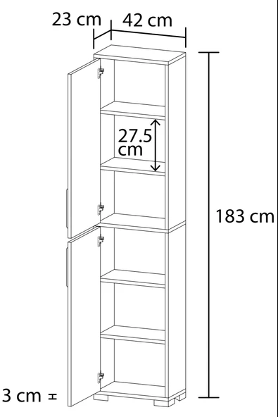 Lizbon No.4 Banyo Dolabı - Resim 3