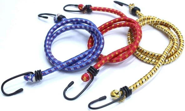 Bisiklet - Motosiklet - Otomobil - Atv Bagaj Lastiği 3LÜ Paket 10MM X 80 CM ürün görseli 1