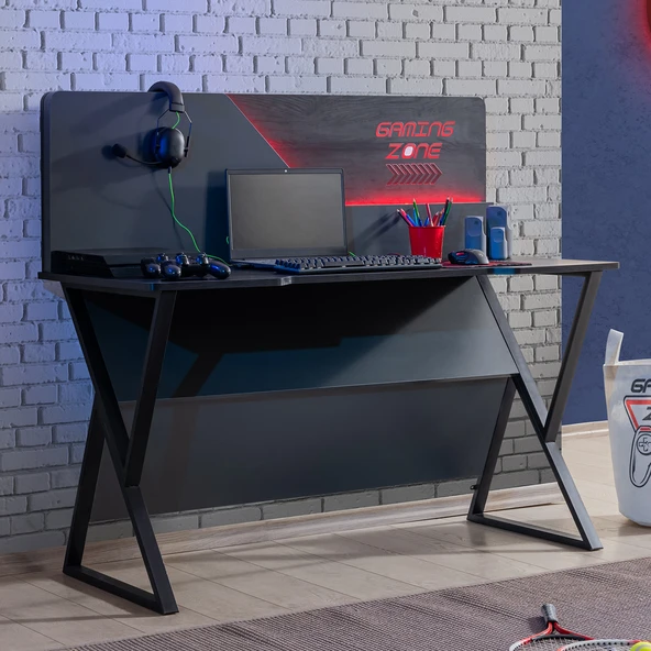 Bilgisayar Masası, Gamer Oyuncu Odası, Ledli Çalışma Masası ürün görseli 1