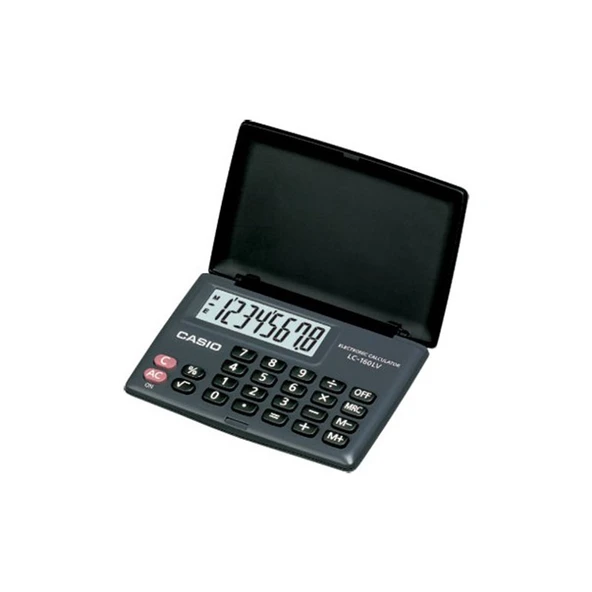 Casio LC-160LV-BK Cep Tipi Hesap Makinesi ürün görseli 1
