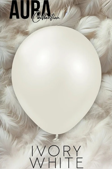 Beysüs Aura Collection Ivory White Balon (Fildişi Beyazı) - 12 İnç - 5 Adet ürün görseli 1