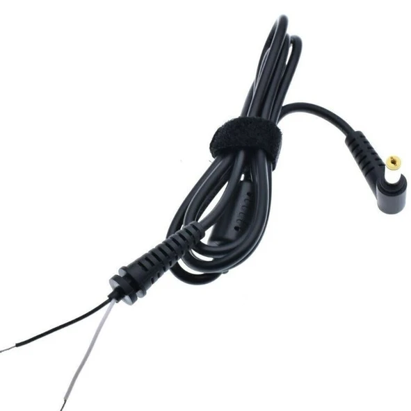Acer  Uç 5.5X1.7mm - 5.5X2.1 mm Adaptör Tamir KablosuHadron Hdx5511 Notebook Adaptör Tamir Kablosu 5.5 1.7 L Tip Acer 30W-90W 1.2M Siyah ürün görseli 1