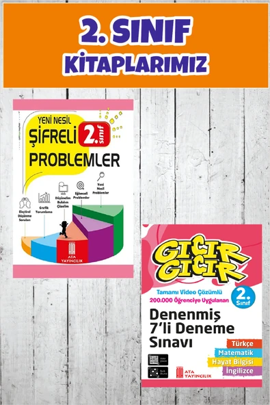 2.Sınıf Şifreli Problemler + 7 li Denenmiş Deneme ürün görseli 1
