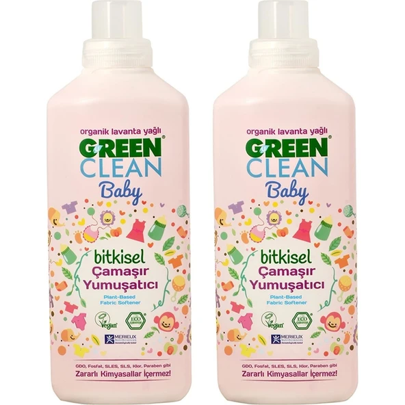 Green Clean Baby Bitkisel Çamaşır Yumuşatıcısı 1 lt - 2 Adet ürün görseli 1