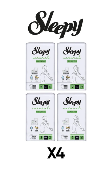 Sleepy Natural Ultra Hassas Günlük Ped No:2 Uzun 32X4 128'li ürün görseli 1