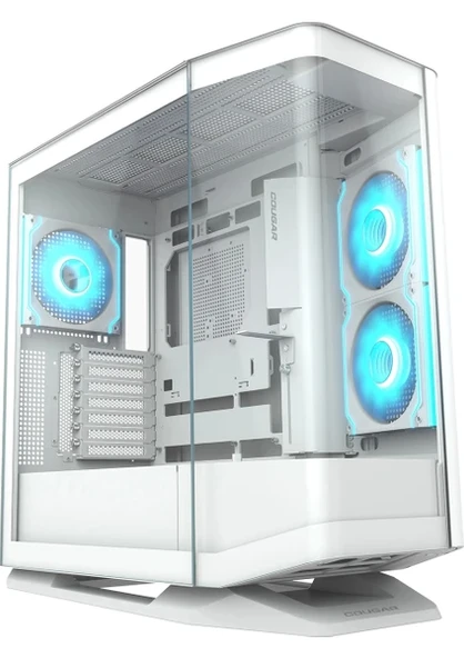 Cougar FV270 Beyaz Temperli Cam E-ATX Mid Tower Gaming Kasa (CGR-58M6W-RGB) ürün görseli 1