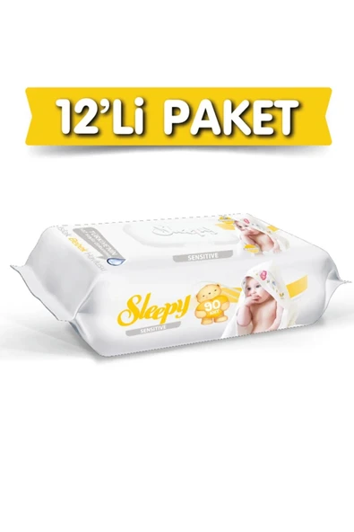 Sleepy Sensitive Islak mendil 12 li paket ürün görseli 1