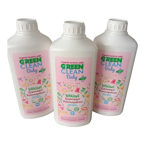 Green Clean Green Clean Baby Bitkisel Çamaşır Yumuşatıcı 1000ML 3lü Set ürün görseli 1