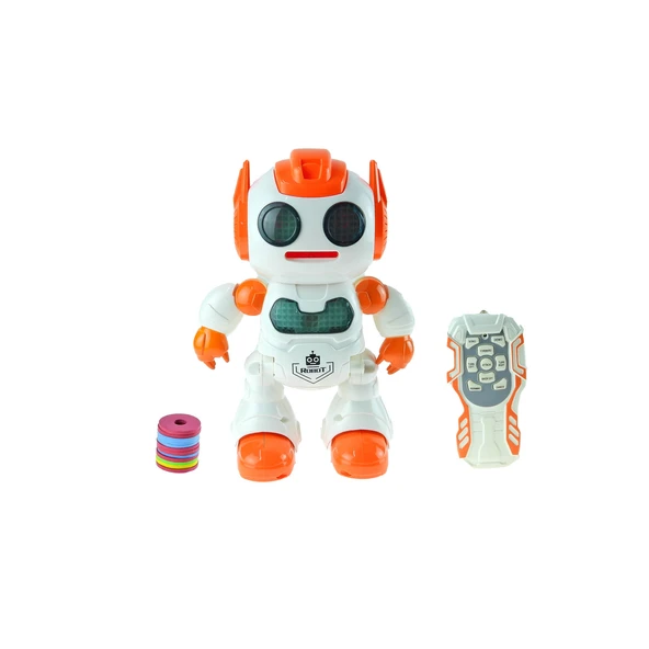 Oyuncak Robot Uzaktan Kumandalı Disk Atan Işıklı Sesli 30 Cm ürün görseli 1