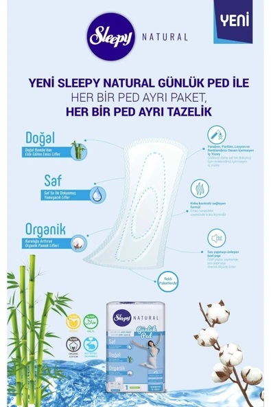 Sleepy Natural Günlük Ped Normal 360 Adet - Resim 8