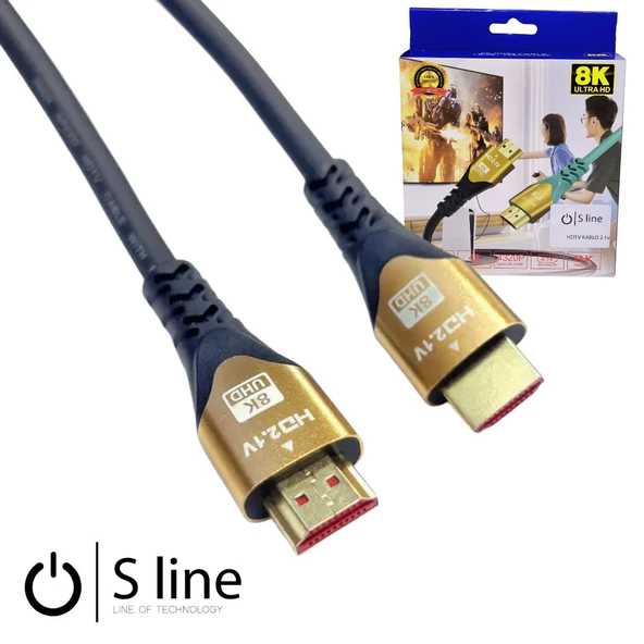 S Line 10 metre 8K HDMI Kablo Erkek-Erkek ürün görseli 1
