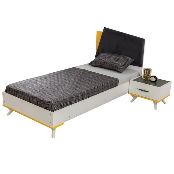 Karyola, Giallo Başlıklı Karyola 90x190 ürün görseli 1