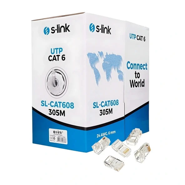 S-link SL-CAT608 UTP 305 m CAT6 Network Kablosu - Resim 4