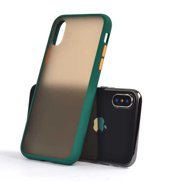 Apple iPhone XS Max 6.5 Kılıf Fri Mat Yüzey Renkli Kenar Kılıf ürün görseli 1