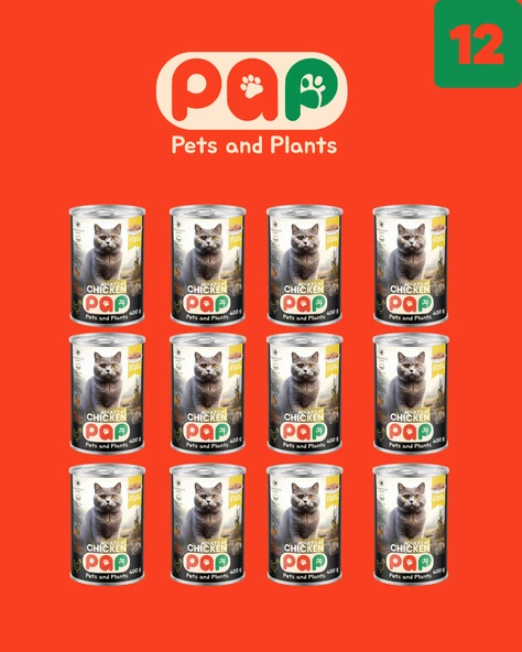 Pets and Plants Tavuk Yetişkin Kedi Konservesi 400 Gr.X 12 Adet ürün görseli 1