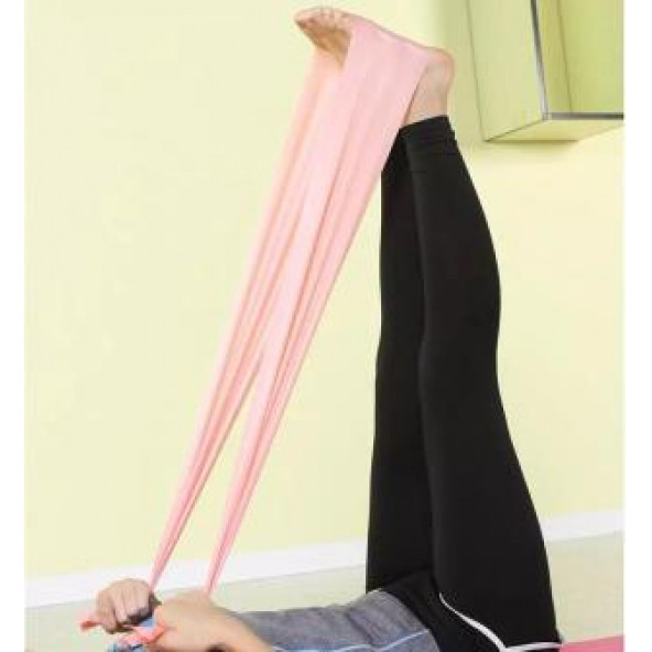Leyaton Pilates Bandı Jimnastik Plates Lastiği 90x15 Cm Egzersiz Aerobik Bant 1 Adet Pembe ürün görseli 1