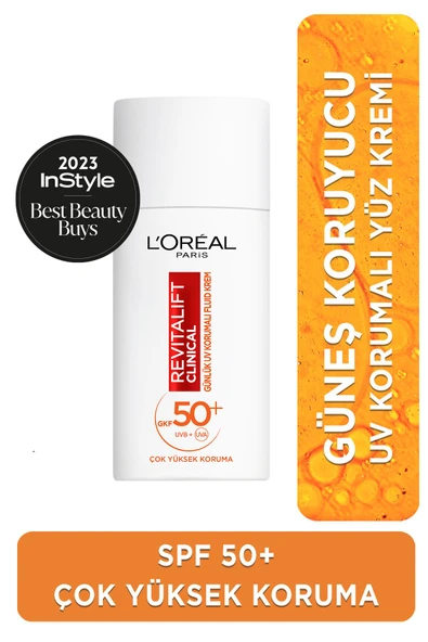 L'OREAL PARİS L'oréal Paris Revitalift Clinical Spf 50 Günlük Yüksek Uv Korumalı Yüz Güneş Kremi 50ml ürün görseli 1