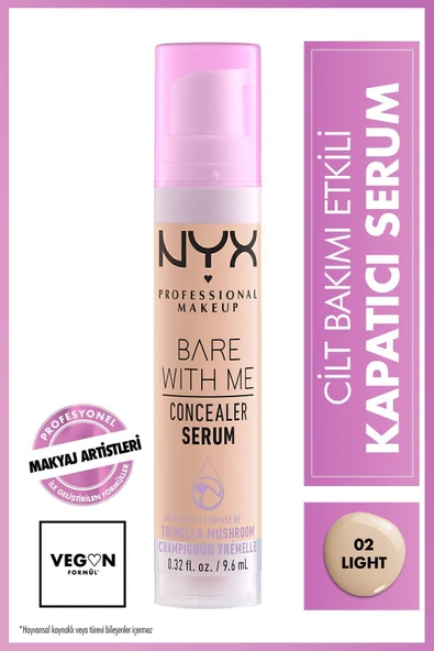 NYX PROFESSİONAL MAKEUP Bare With Me Kapatıcı Serum 02 Light Concealer ürün görseli 1
