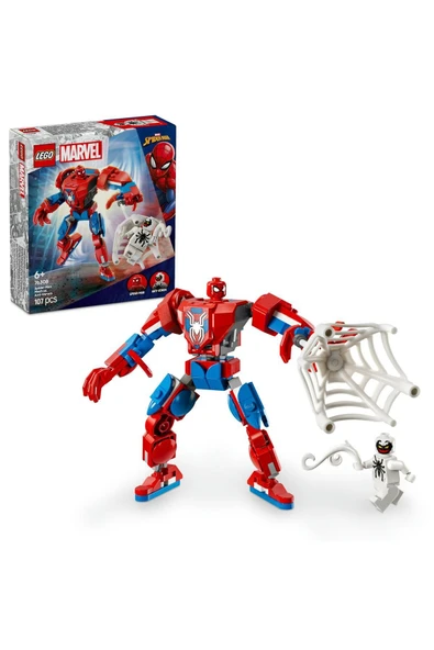 LEGO ® Marvel Örümcek Adam Robotu, Anti Venom’a Karşı 76308 - 6+ Yaratıcı Oyuncak Yapım Seti (107 Pr) ürün görseli 1