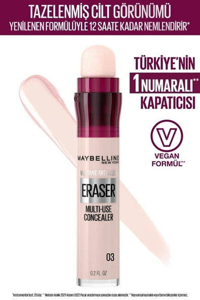 MAYBELLİNE NEW YORK Instant Anti Age Eraser Kapatıcı - 03 Fair Concealer ürün görseli 1
