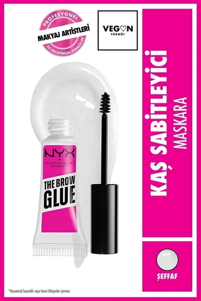 NYX PROFESSİONAL MAKEUP The Brow Glue Instant Brow Styler - Şeffaf Kaş Sabitleyici Maskara ürün görseli 1