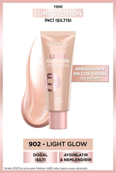 L'OREAL PARİS Glotion All-in-one Doğal Işıltı 902 - Light Glow 40 ml Highlighter, Likit Aydınlatıcı ürün görseli 1