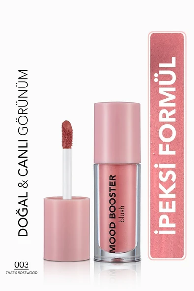 FLORMAR Yoğun Pigmentli Likit Allık (GÜL KURUSU) - Mood Booster Lbl. - 003 Thats Rosewood - 8682536043724 ürün görseli 1