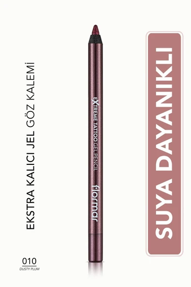 FLORMAR Işıltılı Kalıcı Göz Kalemi (PEMBE-TEN) - Extreme Tattoo Gel Pencil - 010 Dusty Plum - 8682536041171 ürün görseli 1