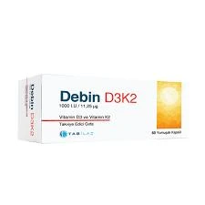 Debin D3K2 Takviye Edici Gıda 60 Yumuşak Kapsül ürün görseli 1