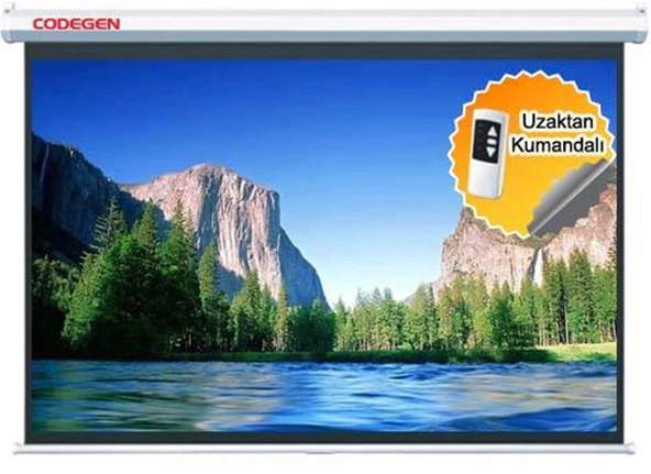 Codegen EX-18 180X180 Motorlu Uzaktan Kumandalı Projeksiyon Perdesi ürün görseli 1