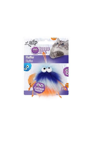 AFP Furry Ball-Fluffer Catnipli - Turuncu 15x8x3,5 cm ürün görseli 1
