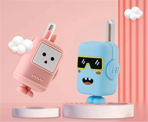 WowKids XJ16 Rechargeable Çocuk Walkie Talkie 1 Km Pink-Blue PmrTelsiz ürün görseli 1