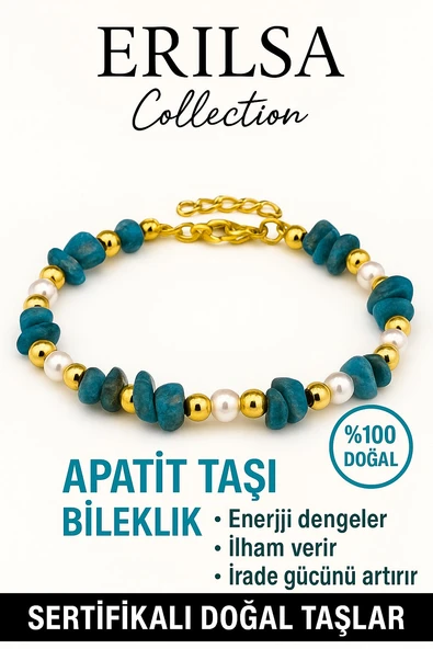 Sertifikalı İnci ve Apatit Taşı Bileklik – Enerji Dengesi ve İlham ürün görseli 1