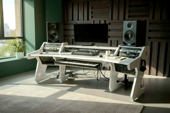 Monodesk Pro Edition Stüdyo Masası 260 Cm. Mat Beyaz - Resim 2