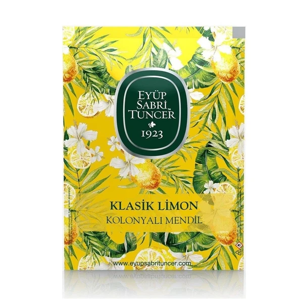 Eyüp Sabri Tuncer 50li Mendil Klasik Limon Kolonyalı  (9,3 x 12,5) Doypack ürün görseli 1