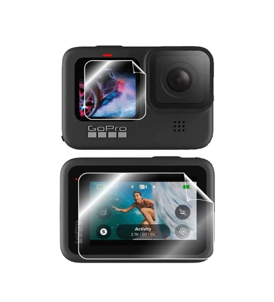 GoPro Hero 9 Black Uyumlu 2'şer Adet hidrojel Ekran Film Nano Jelatini ürün görseli 1