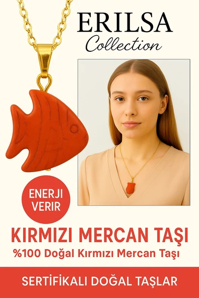 Sertifikalı Altın Kaplama Penguen Model Kırmızı Mercan Kolye – Sadakat, Enerji ve Cesaret Taşı ürün görseli 1