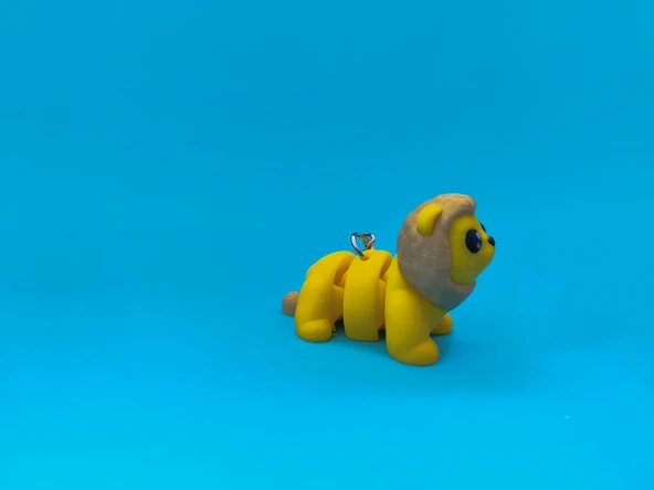 Sevimli Aslan Anahtarlık – 3D Baskı Özel Tasarım - Resim 3