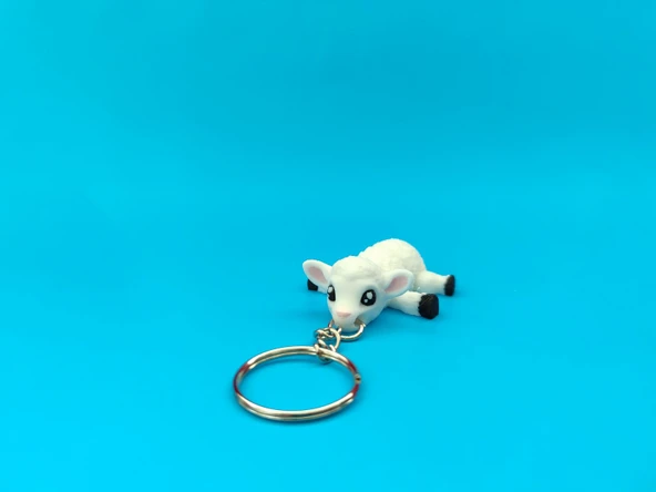 Sevimli  Kuzu Anahtarlık – 3D Baskı Özel Tasarım ürün görseli 1