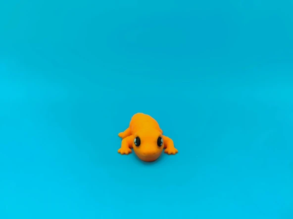 Sevimli Gecko Figürü – Hareketli Eklemli 3D Oyuncak - Resim 2