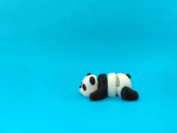 Sevimli Panda Figürü – Hareketli Eklemli 3D Oyuncak - Resim 3