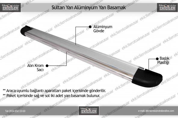 EKİCİLER FİORİNO SULTAN YAN ALÜMİNYUM YAN BASAMAK ürün görseli 1