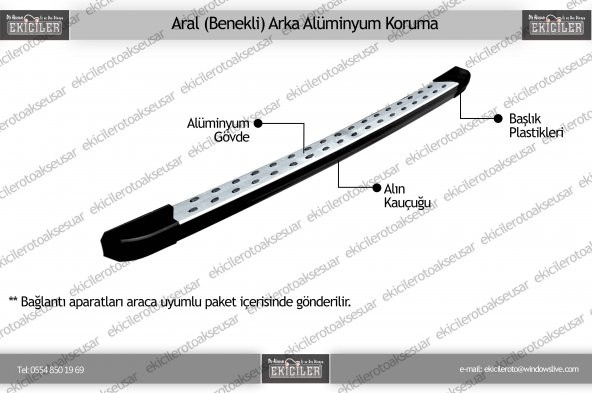 EKİCİLER DOBLO (2000-2010) ARAL ALÜMİNYUM ARKA KORUMA ürün görseli 1