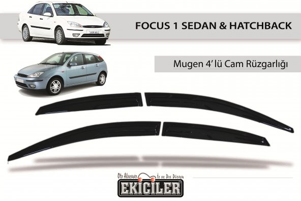 EKİCİLER FOCUS 1 SEDAN&HATCHBACK MUGEN 4LÜ CAM RÜZGARLIĞI ürün görseli 1