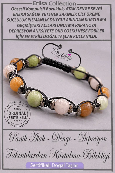 Sertifikalı Gerçek AAA+ Takıntılardan Kurtalma Bilekliği - Panik Atak Denge Sevgi Enerji Depresyon ürün görseli 1