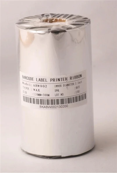 Ribbonsan RB00006 WX-10FBK 110-300MT Wax Ribbon ürün görseli 1